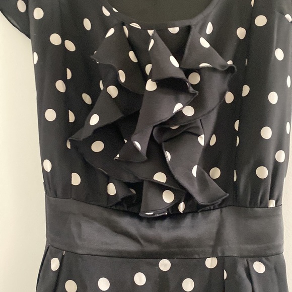 Express Black and White Polka Dot Dress size 6 - Picture 2 of 7